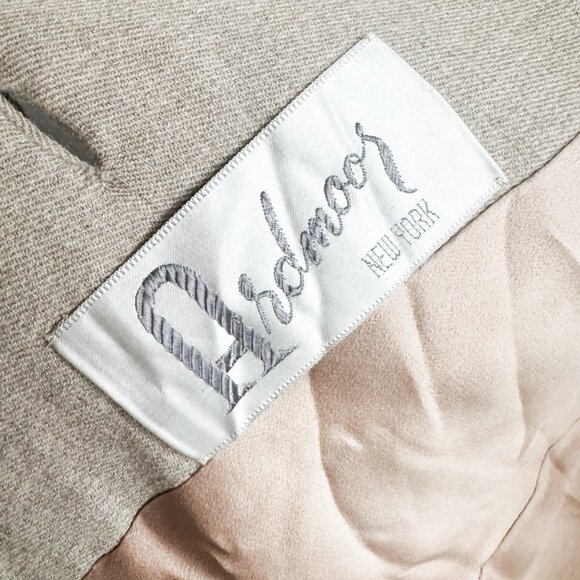 Vintage Katzman Light Beige Wool Fur Trim Winter Blazer Jacket Union Made S/M - Picture 9 of 13